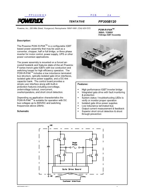 PP300B120數(shù)據(jù)手冊封面
