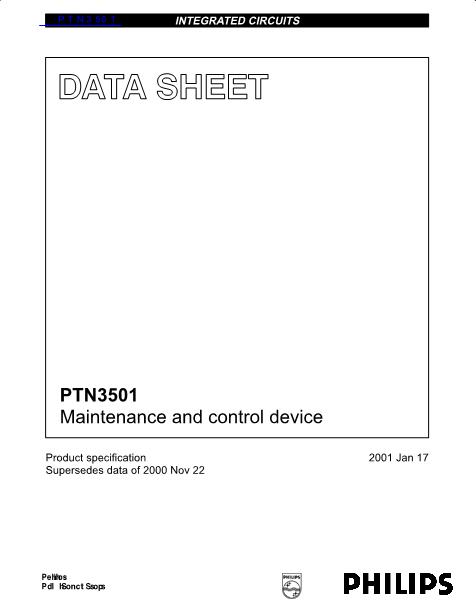 PTN3501数据手册封面