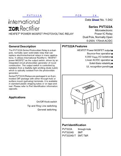 PVT322A数据手册封面