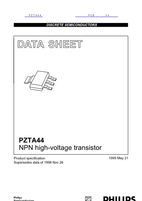 PZTA44数据手册封面