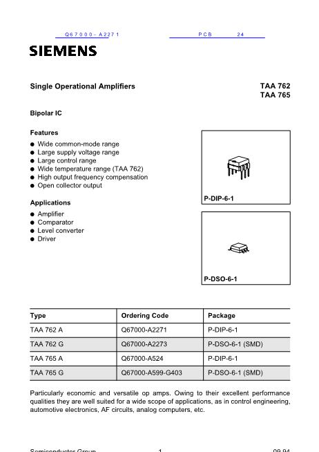 Q67000-A2271數(shù)據(jù)手冊(cè)封面