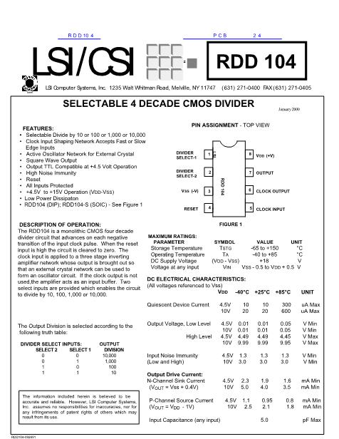 RDD104数据手册封面