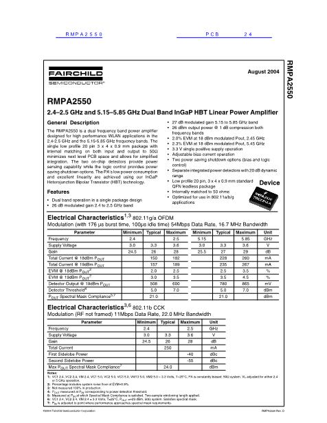 RMPA2550數(shù)據(jù)手冊封面