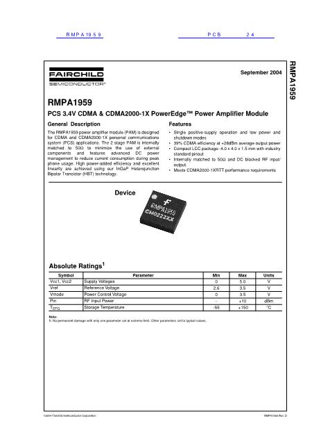 RMPA1959數(shù)據(jù)手冊封面