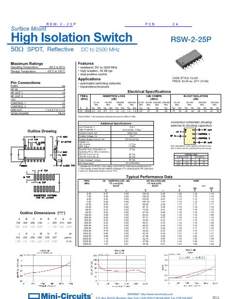 RSW-2-25P数据手册封面