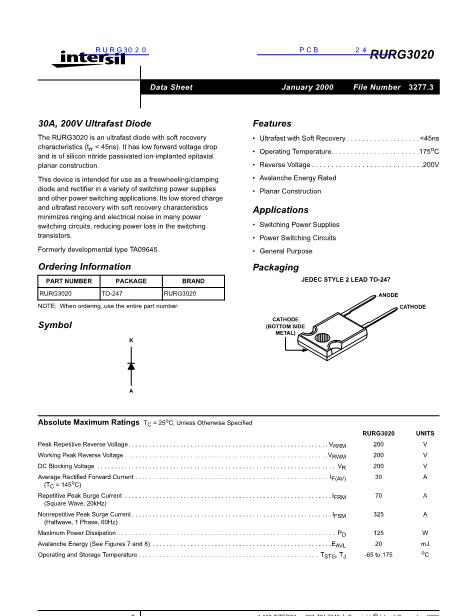 RURG3020數(shù)據(jù)手冊(cè)封面