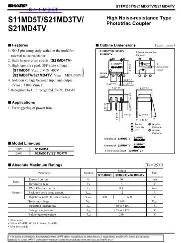 S11MD5T數(shù)據(jù)手冊(cè)封面