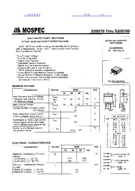 S20S100數(shù)據(jù)手冊封面