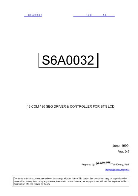 S6A0032数据手册封面