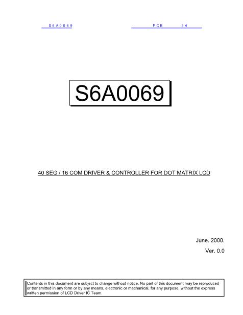 S6A0069数据手册封面