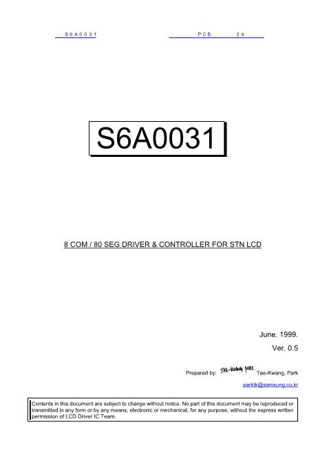 S6A0031数据手册封面