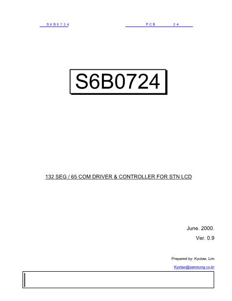 S6B0724数据手册封面