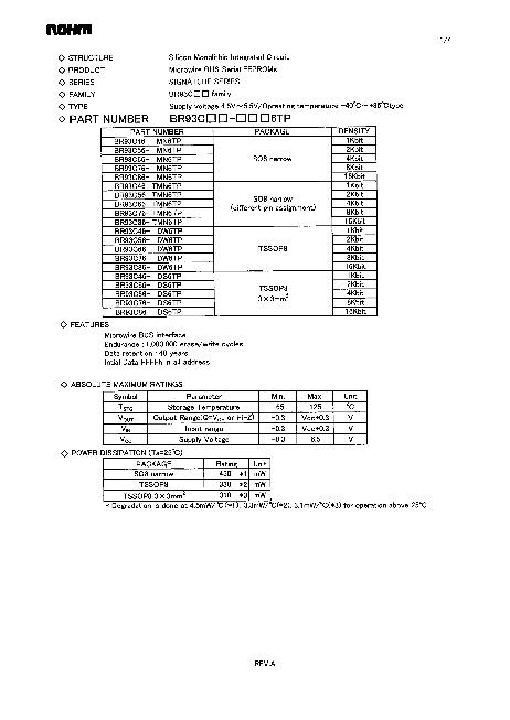 br93c46-ds6tp datasheet