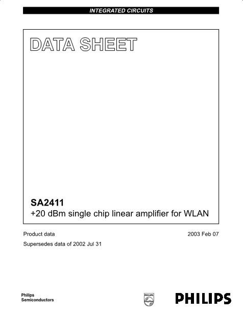SA2411數(shù)據(jù)手冊封面