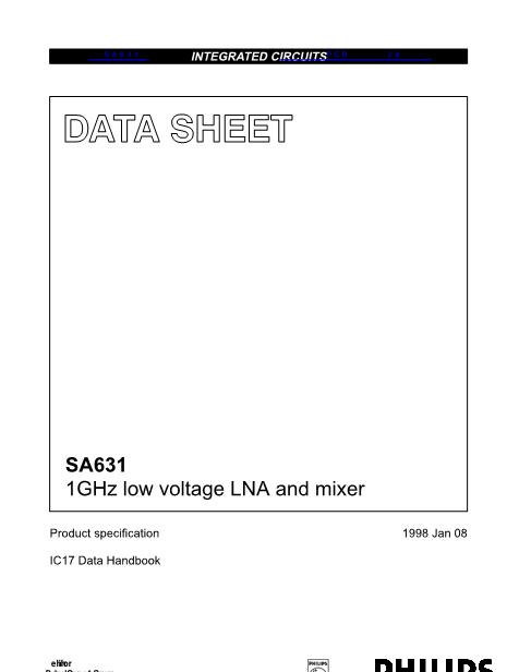 SA631数据手册封面