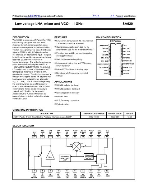 SA620數(shù)據(jù)手冊封面