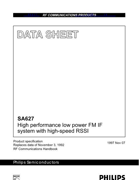 SA627數(shù)據(jù)手冊封面