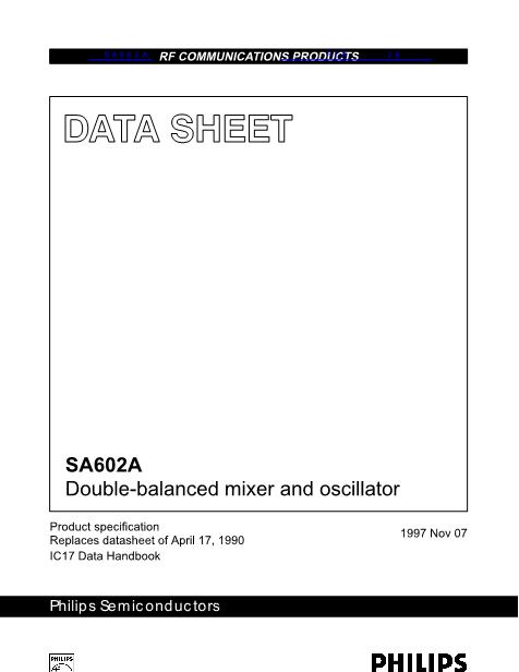 SA602A数据手册封面