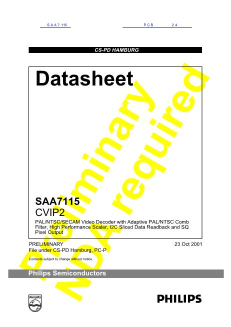 SAA7115数据手册封面