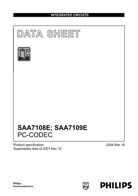 SAA7108数据手册封面