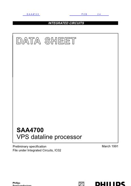 SAA4700数据手册封面