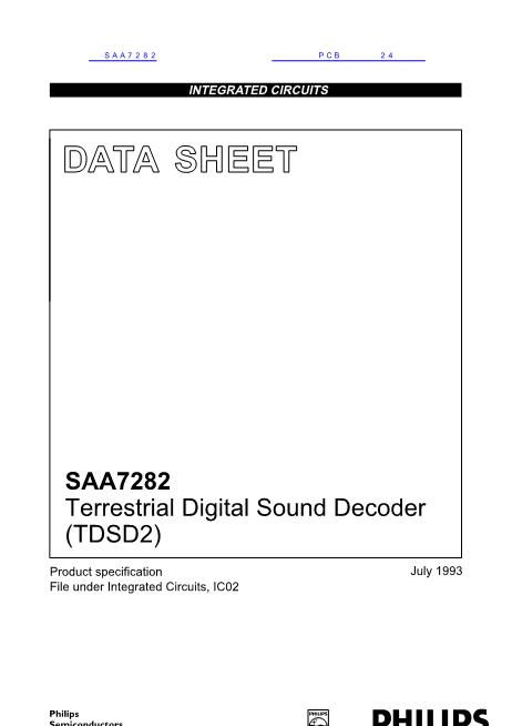 SAA7282数据手册封面
