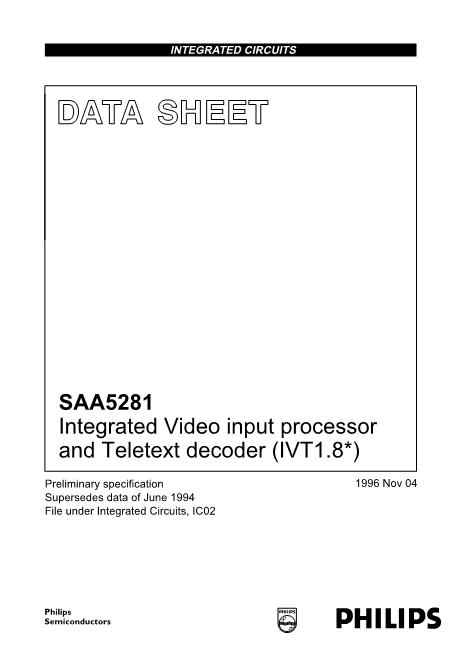 SAA5281数据手册封面