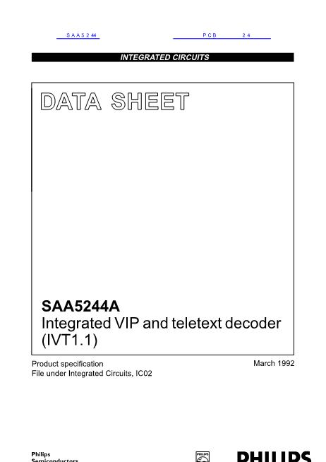 SAA5244数据手册封面