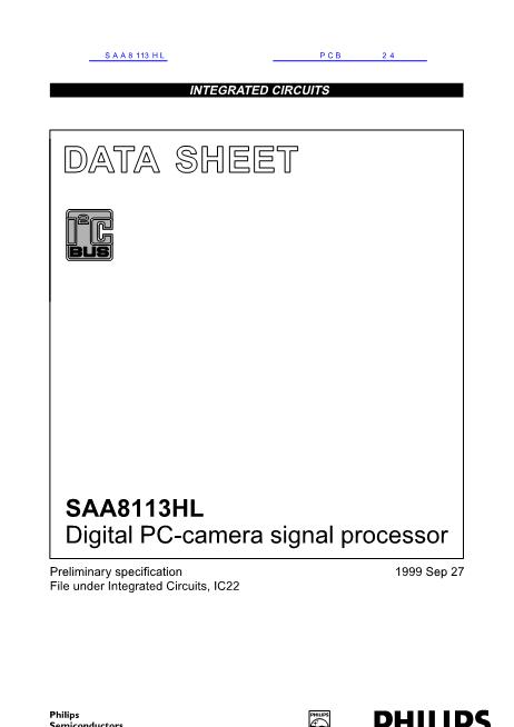 SAA8113HL数据手册封面