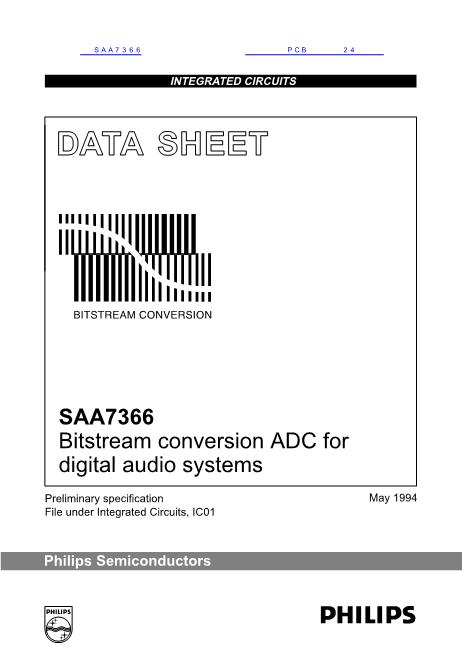 SAA7366数据手册封面