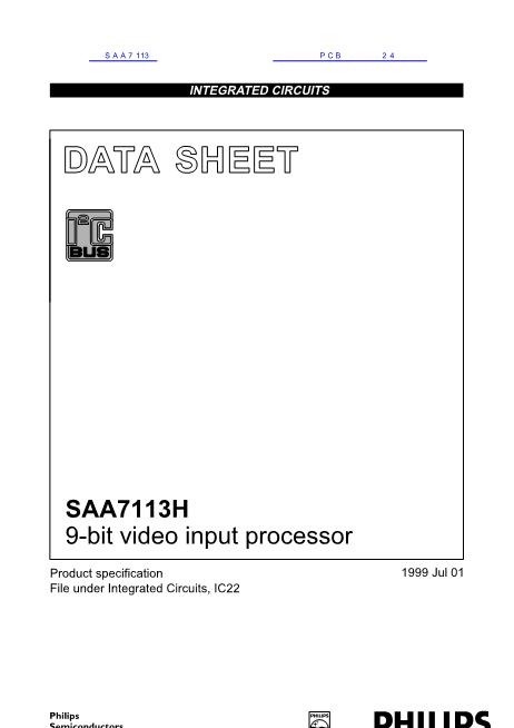 SAA7113数据手册封面
