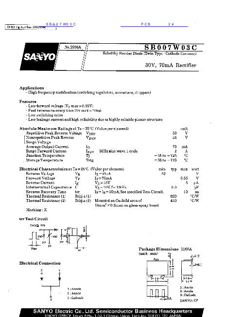 SB007W03C數(shù)據(jù)手冊封面