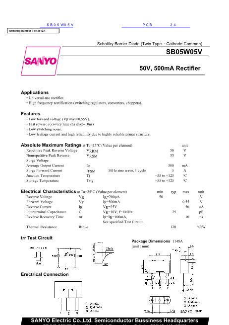 SB05W05V數(shù)據(jù)手冊封面