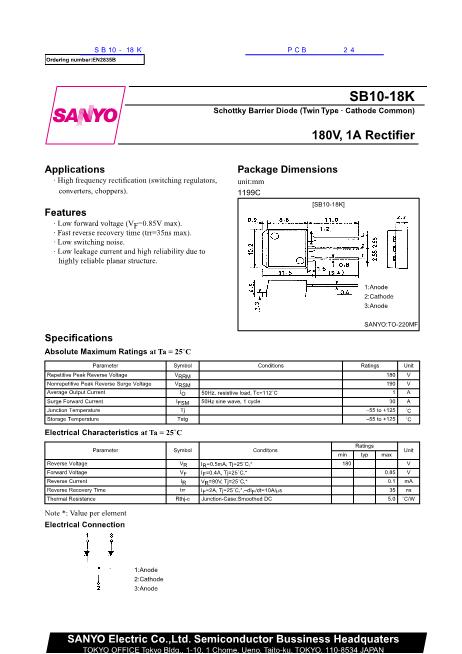 SB10-18K數(shù)據(jù)手冊封面