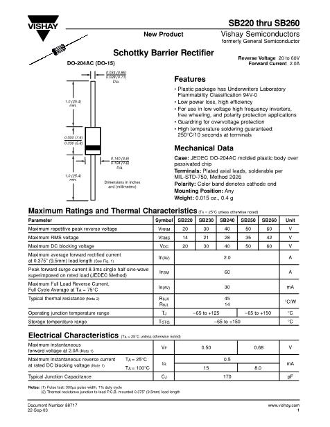 SB230數(shù)據(jù)手冊(cè)封面