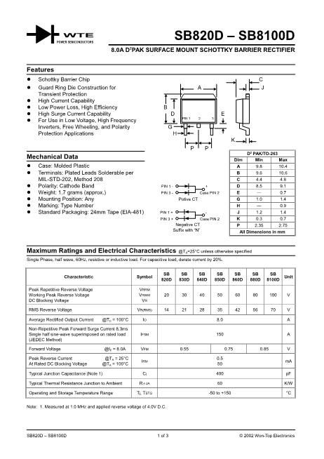 SB8100D-T3數(shù)據(jù)手冊封面