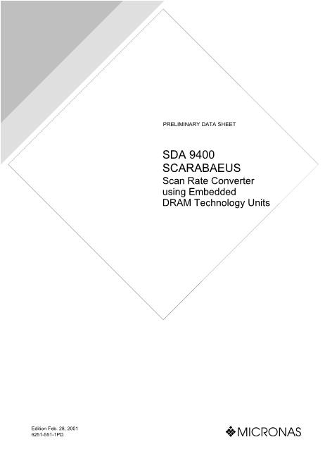 SDA9400数据手册封面