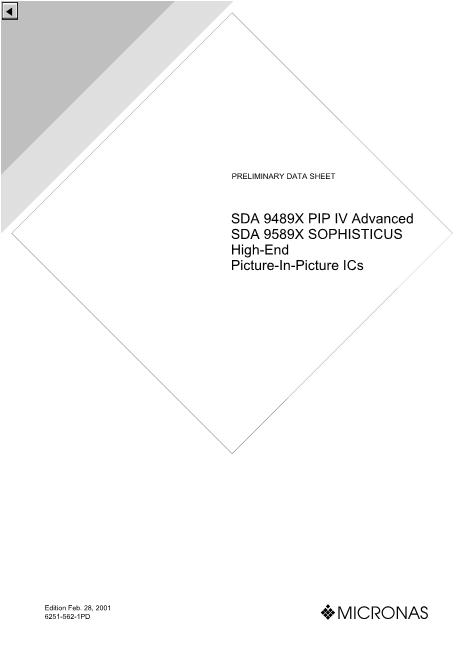 SDA9489X数据手册封面