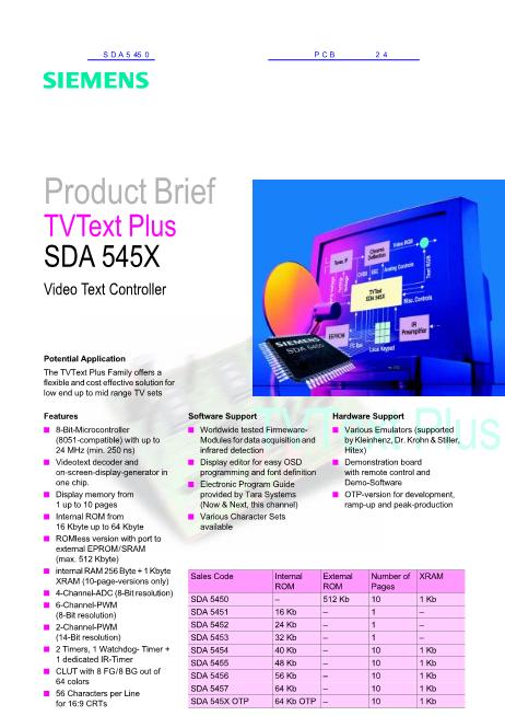 SDA5450数据手册封面
