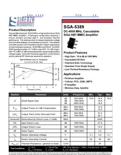 SGA-5389数据手册封面