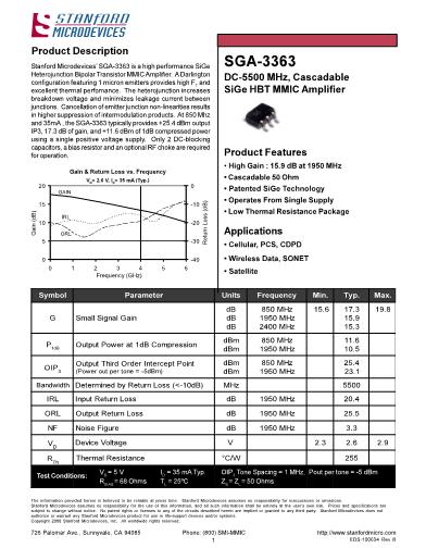 SGA-3363數(shù)據(jù)手冊封面