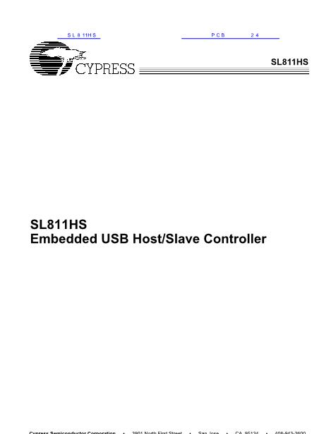 SL811HS数据手册封面