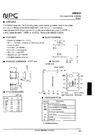 SM5613數(shù)據(jù)手冊封面