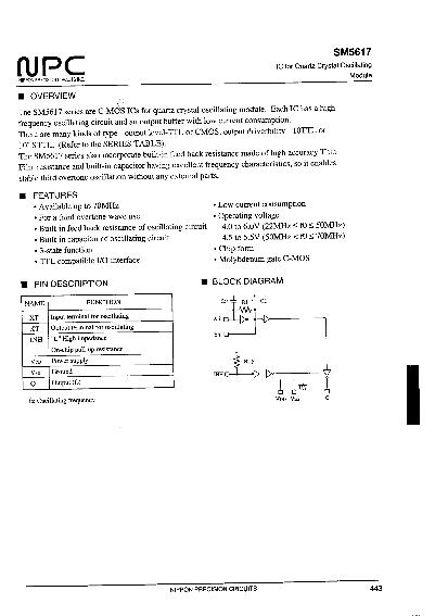 SM5617數(shù)據(jù)手冊封面