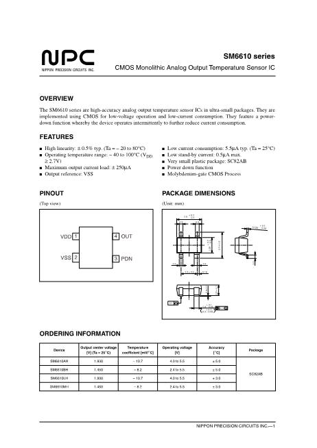 SM6610數(shù)據(jù)手冊(cè)封面