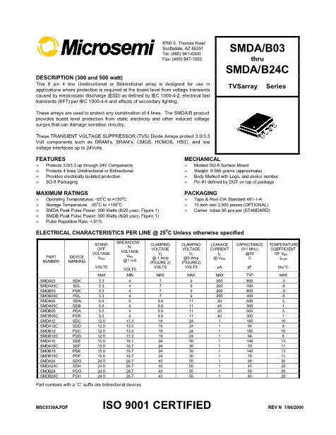 SMDA12C数据手册封面