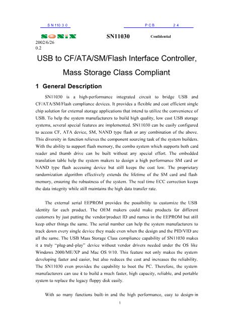SN11030數(shù)據(jù)手冊(cè)封面