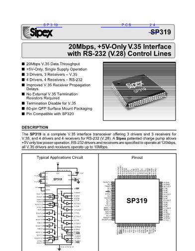 SP319数据手册封面