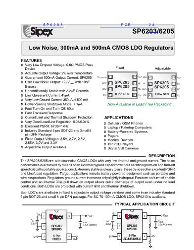 SP6203数据手册封面