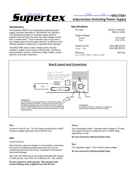 SR037DB1數(shù)據(jù)手冊封面